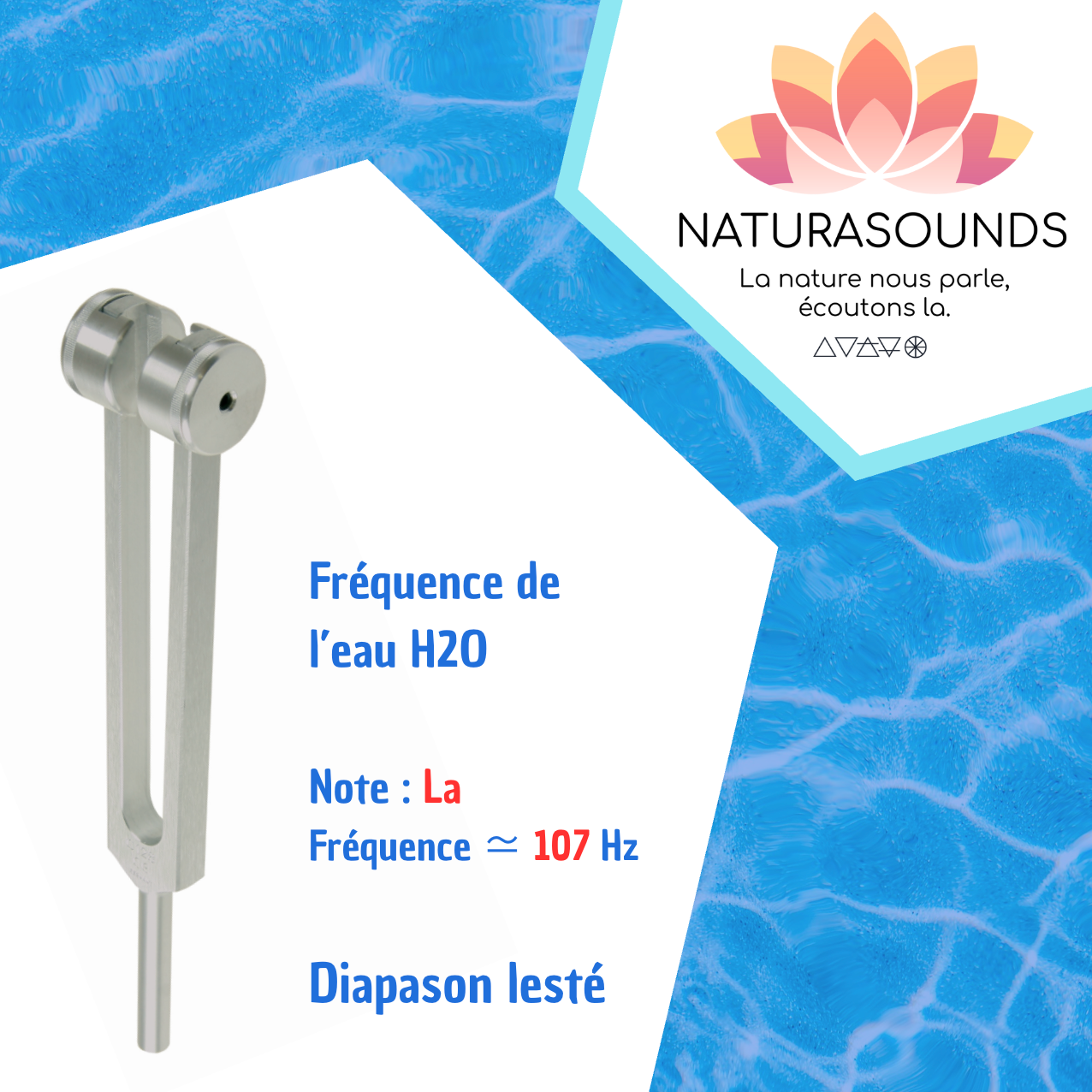Diapason de l'eau H2O lesté EXCLUSIVITÉ NATURASOUNDS