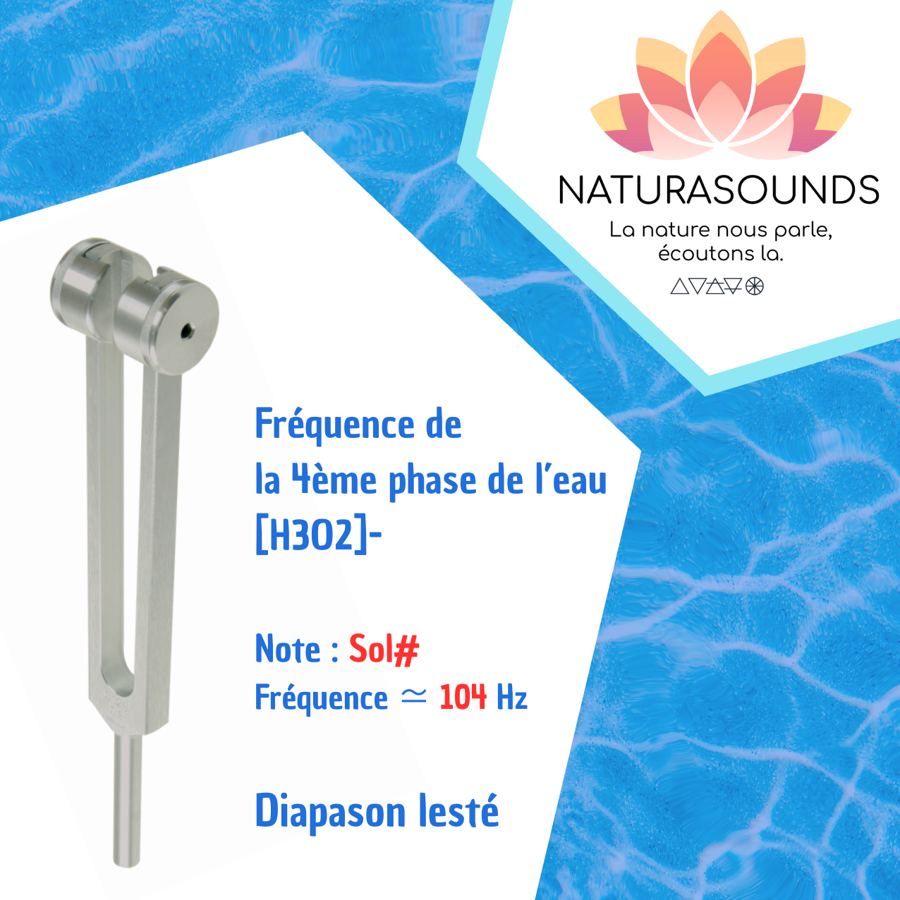 Diapason de l'eau [H₃O₂]⁻ lesté EXCLUSIVITÉ NATURASOUNDS