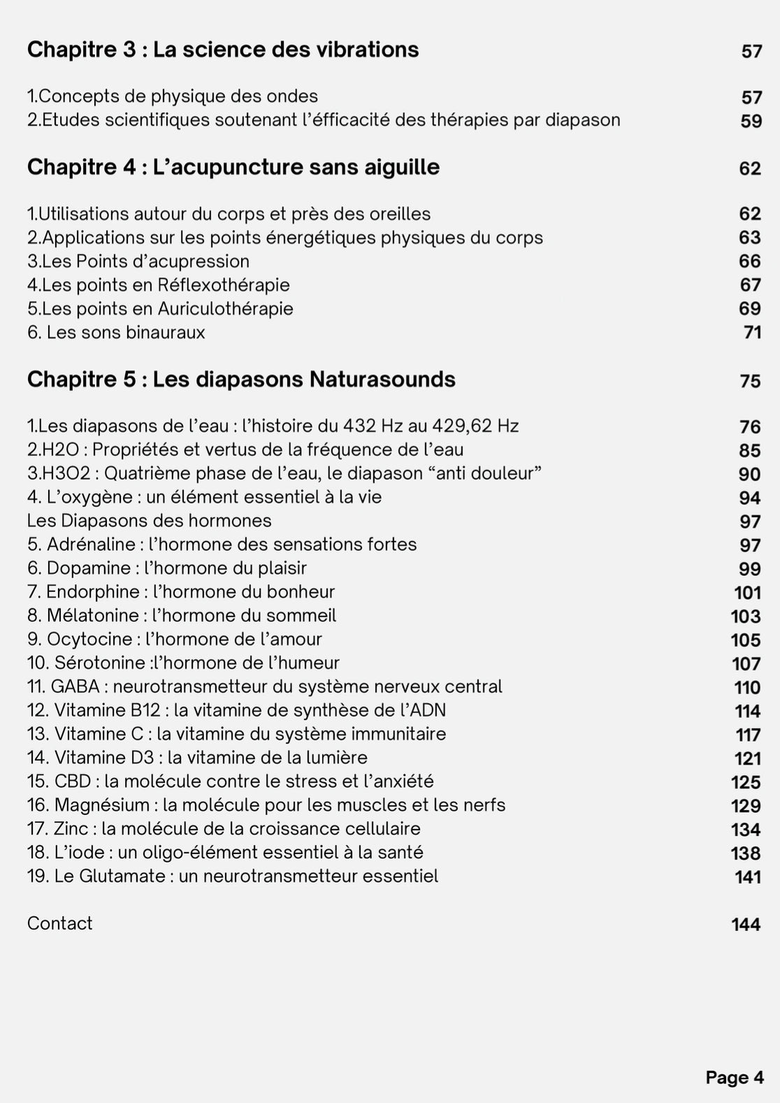 * Manuel d'utilisation pour Diapasons Thérapeutiques