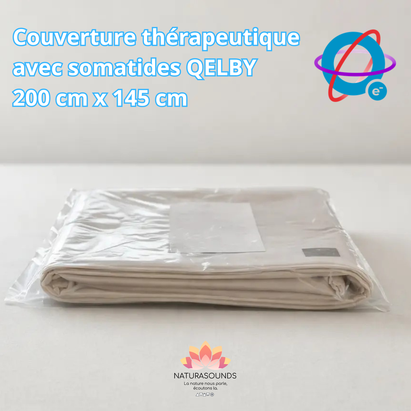 1 Couverture Thérapeutique avec somatides QELBY - une couche 200 cm x 145 cm beige